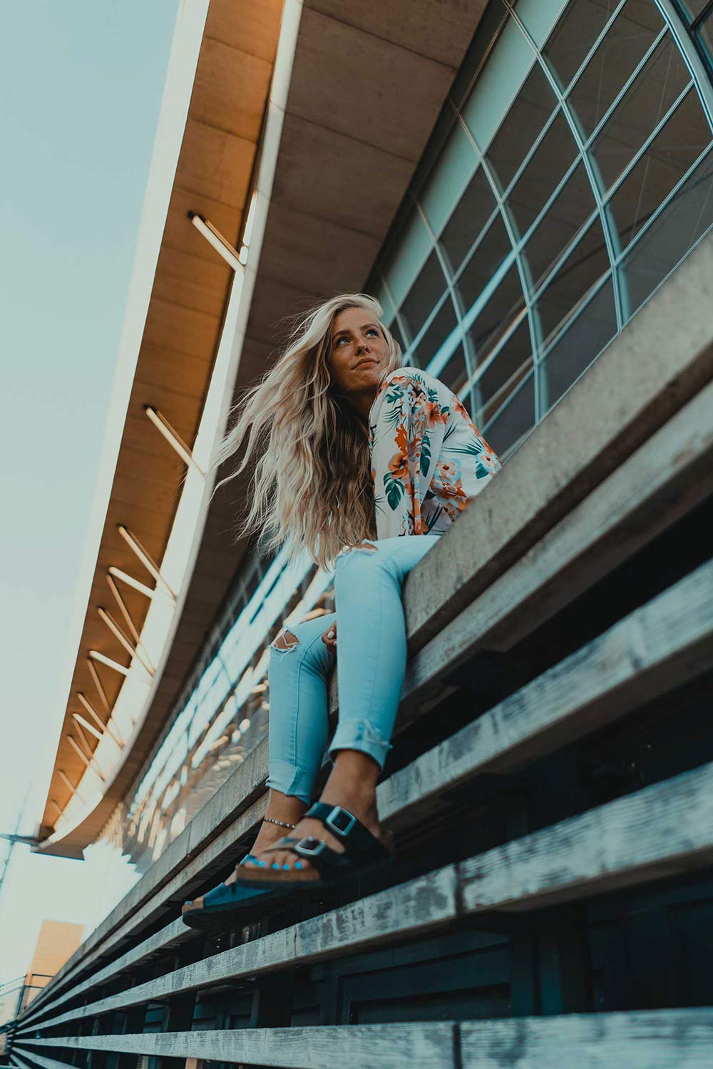 sunset woman